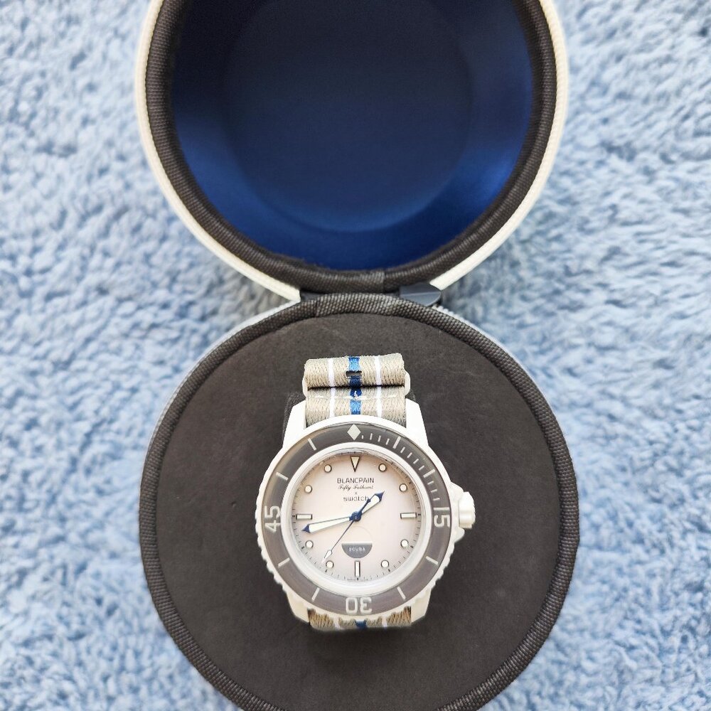 🍩🍩Swatch x Blancpain Fifty Fathoms Antarctic - Picture 5 of 7